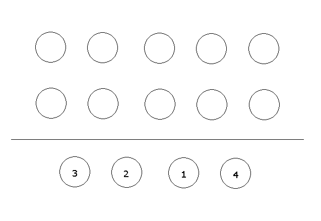 Kolejność dokręcania śrub zewnętrznych głowicy.